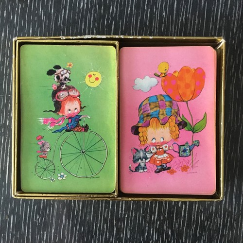 Whitman playing cards pink and - playing,