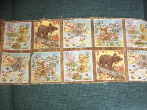 Fabric panel animals - panel, young