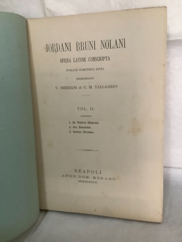 Jordani bruni nolani opera - bruni,